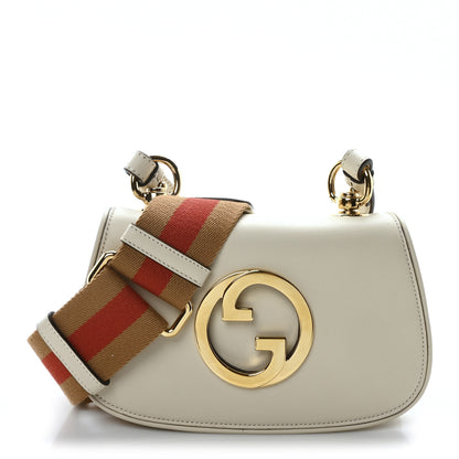 Gucci Roxy Calfskin Web Mini Blondie Shoulder Bag White 1 of 10