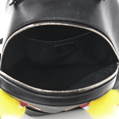 Fendi Vitello Dolce Fox Elaphe Ayers Hypnoteyes Large Backpack Black Giallo Multicolor 4 of 11