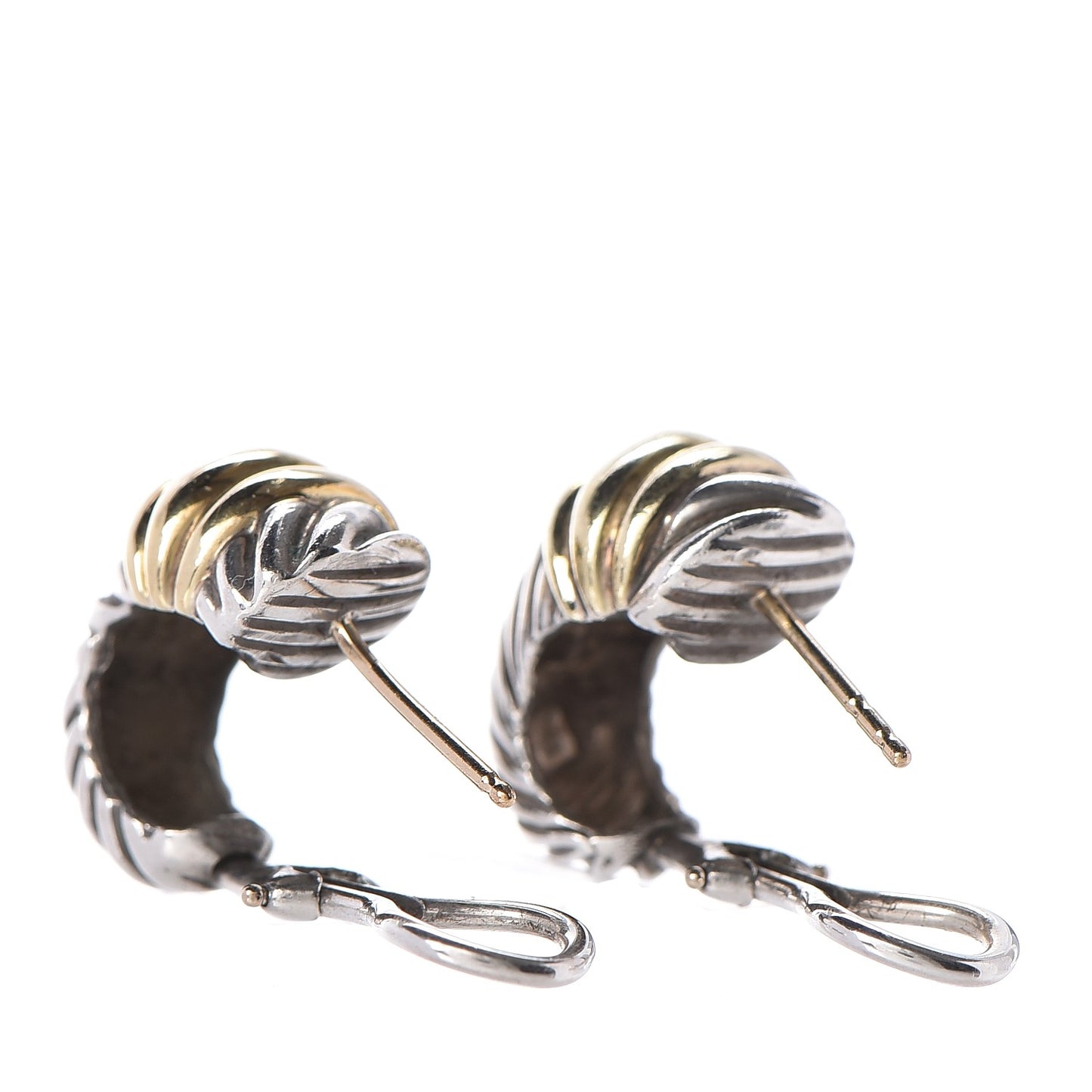 Sterling Silver 14K Gold Thoroughbred Shrimp Earrings
