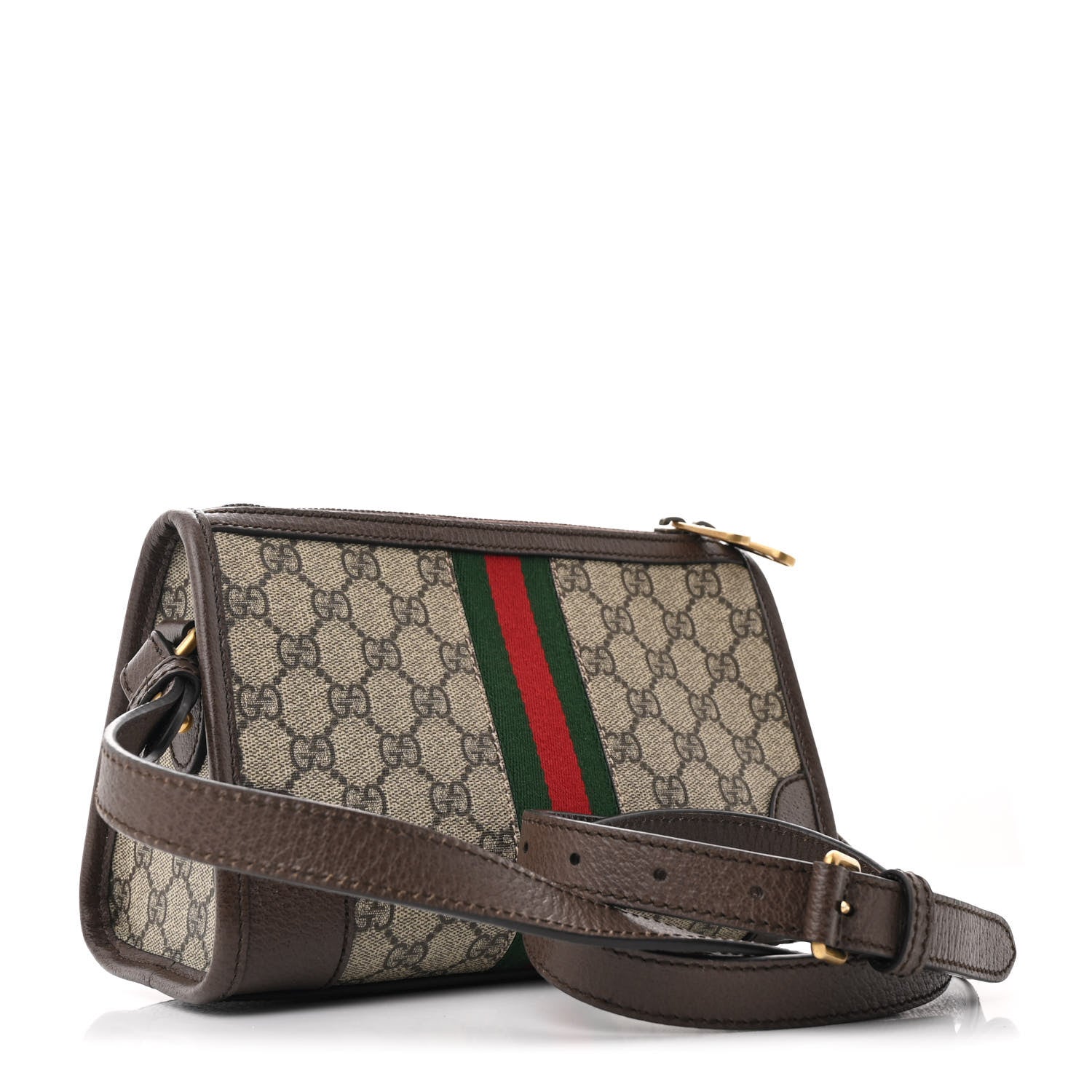 Gucci GG Supreme Monogram Web Small Ophidia Messenger Bag Beige Ebony New Acero 3 of 10