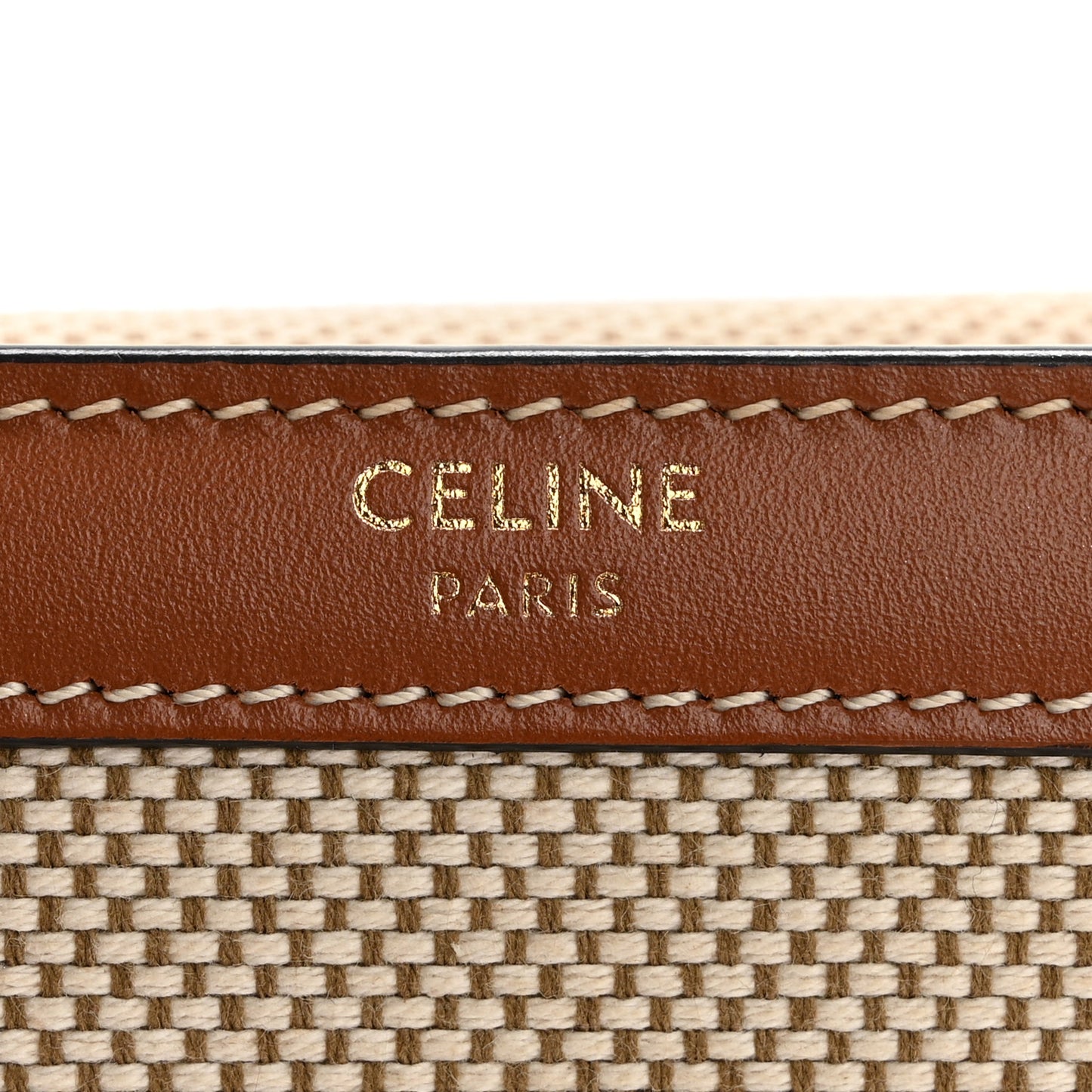 Textile Calfskin Small Triomphe Wallet Natural Tan