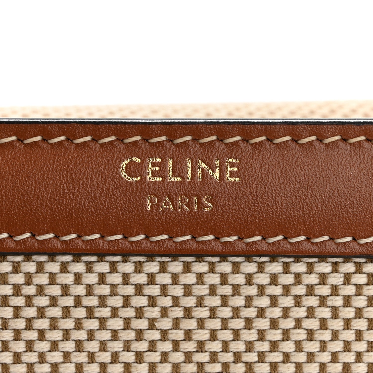 Celine Textile Calfskin Small Triomphe Wallet Natural Tan 6 of 13