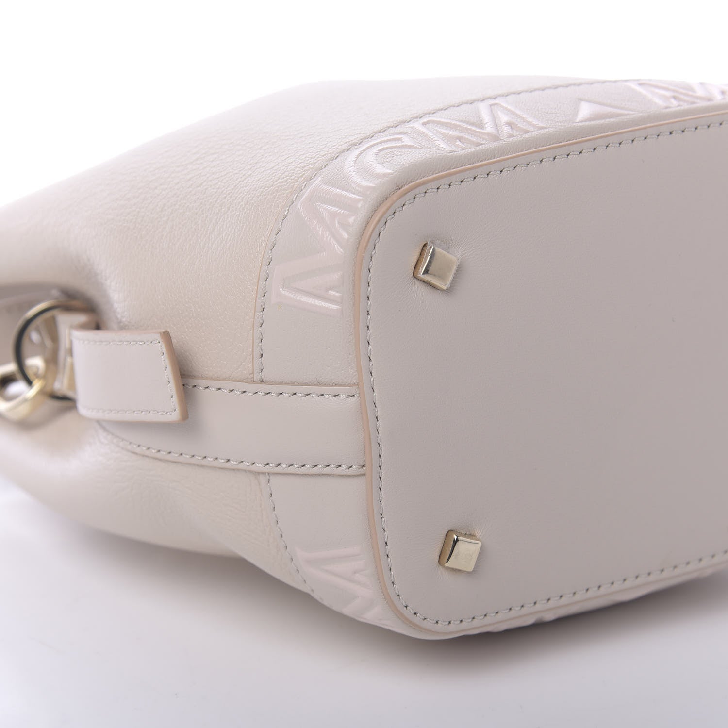 MCM Goatskin Milano Drawstring Mini Bag Pink Tint 6 of 9