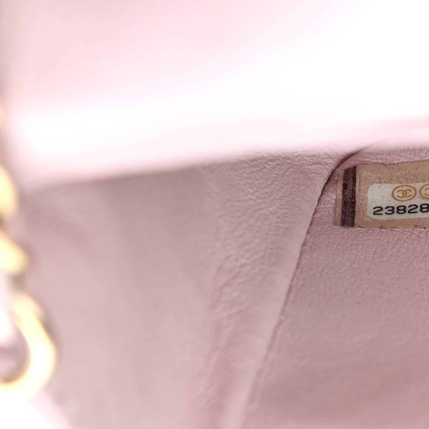 Calfskin Chevron Quilted Mini Rectangular Flap Light Pink
