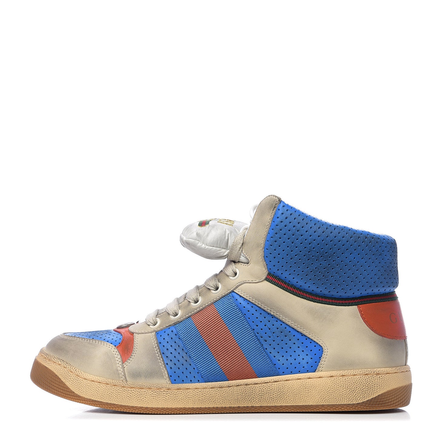 Nubuck Web Mens Screener High Top Sneakers 8 Dusty Milk Bright Splash