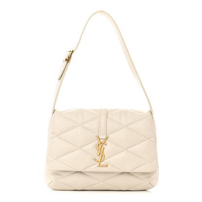 Saint Laurent Lambskin Quilted Le 57 Diamond Shoulder Bag Crema Soft 1 of 11