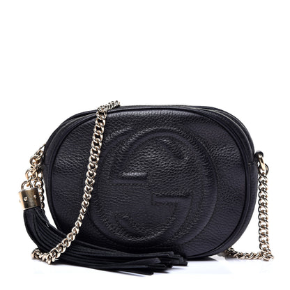 Gucci Pebbled Calfskin Mini Soho Chain Bag Black 1 of 10