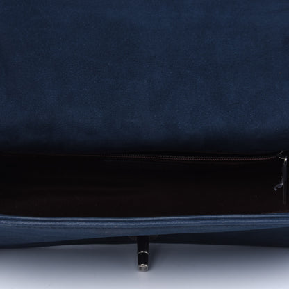 Chanel Calfskin Diamond Embossed New Chic Flap Blue 4 of 6