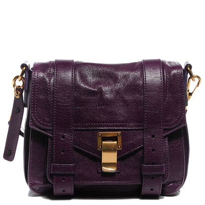 Proenza Schouler Lambskin PS1 Mini Pouch Messenger Bag Grape Jam 1 of 11