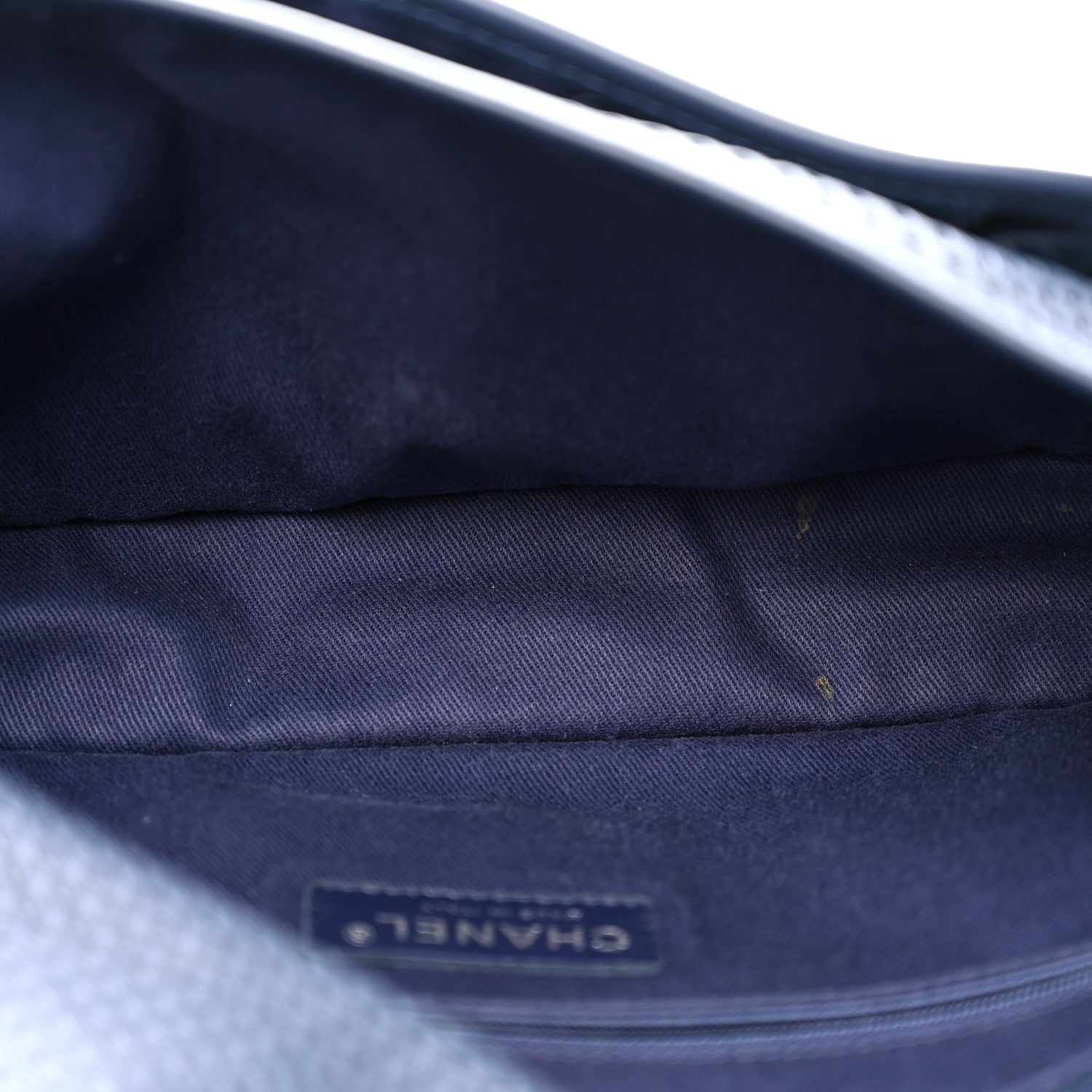 Chanel Perforated Calfskin Large Up In The Air Flap Dark Blue 5 of 15