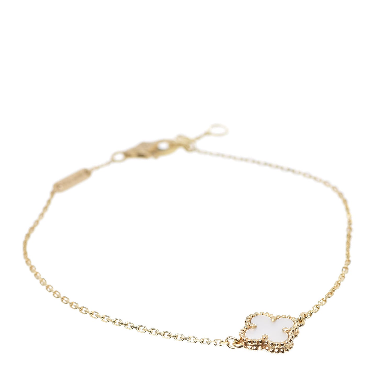 18K Yellow Gold Mother of Pearl Sweet Alhambra Bracelet