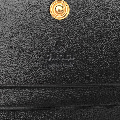 Gucci Calfskin Web Rajah Chain Card Case Wallet Black 6 of 11