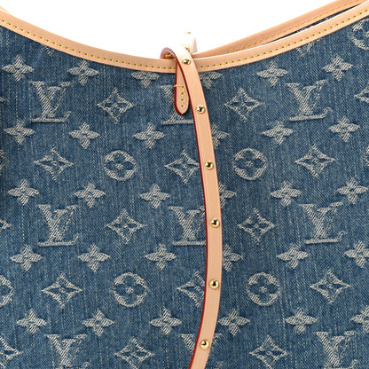 Louis Vuitton Monogram Denim CarryAll MM Blue 8 of 10