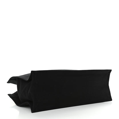 Saint Laurent Linen Calfskin Rive Gauche Tote Black 4 of 8