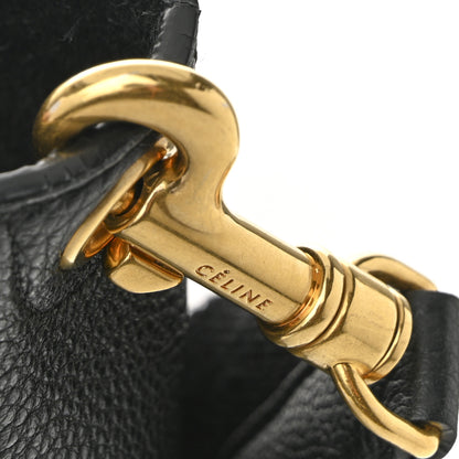 Celine Soft Grained Calfskin Sangle Bucket Bag Black 10 of 10