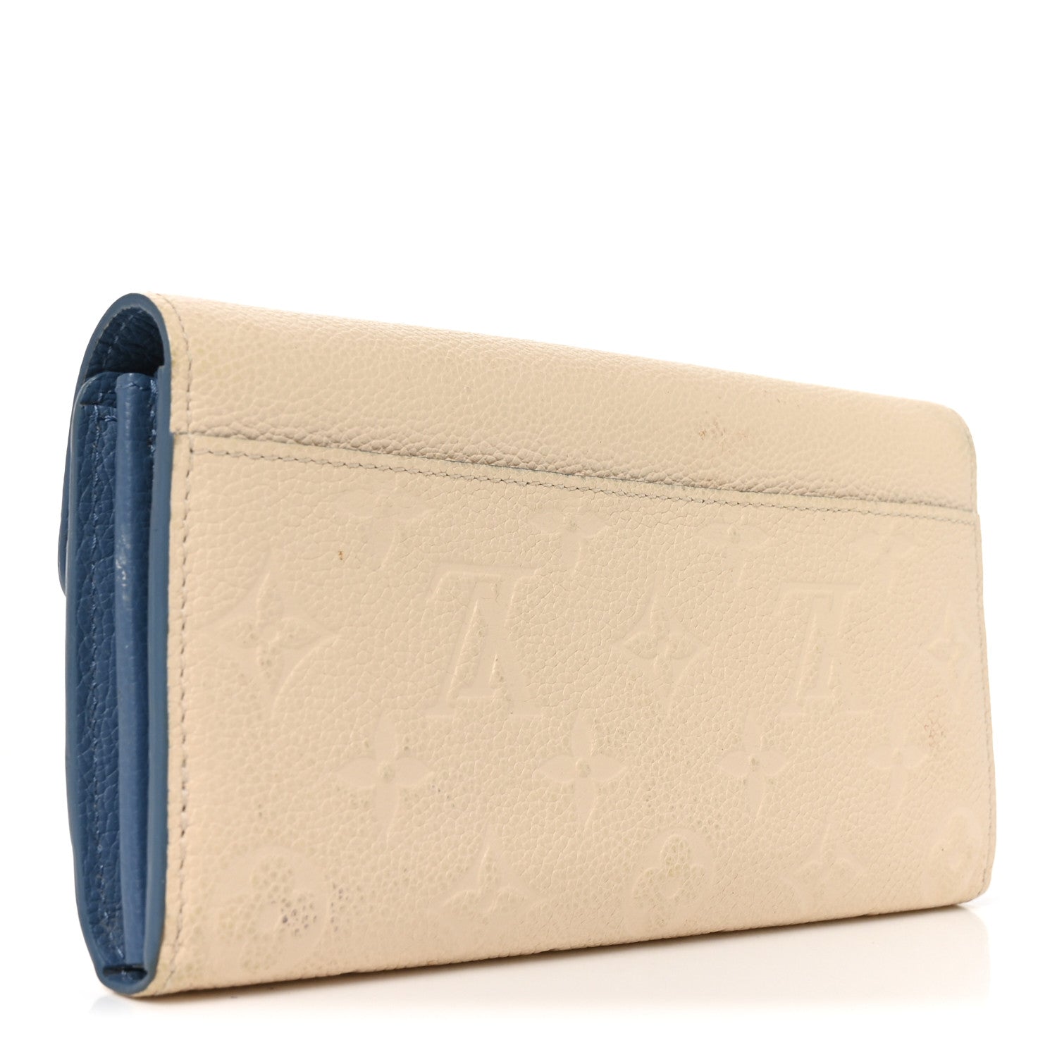 Louis Vuitton Empreinte Sarah Wallet NM Creme Blue Jean 3 of 8
