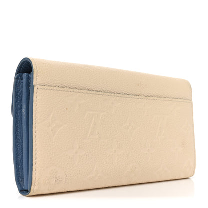 Louis Vuitton Empreinte Sarah Wallet NM Creme Blue Jean 3 of 8