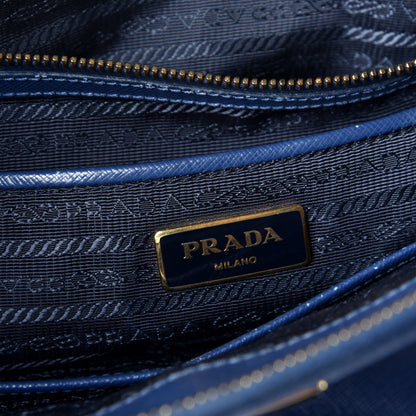 Prada Saffiano Medium Galleria Double Zip Tote Azzurro 7 of 10