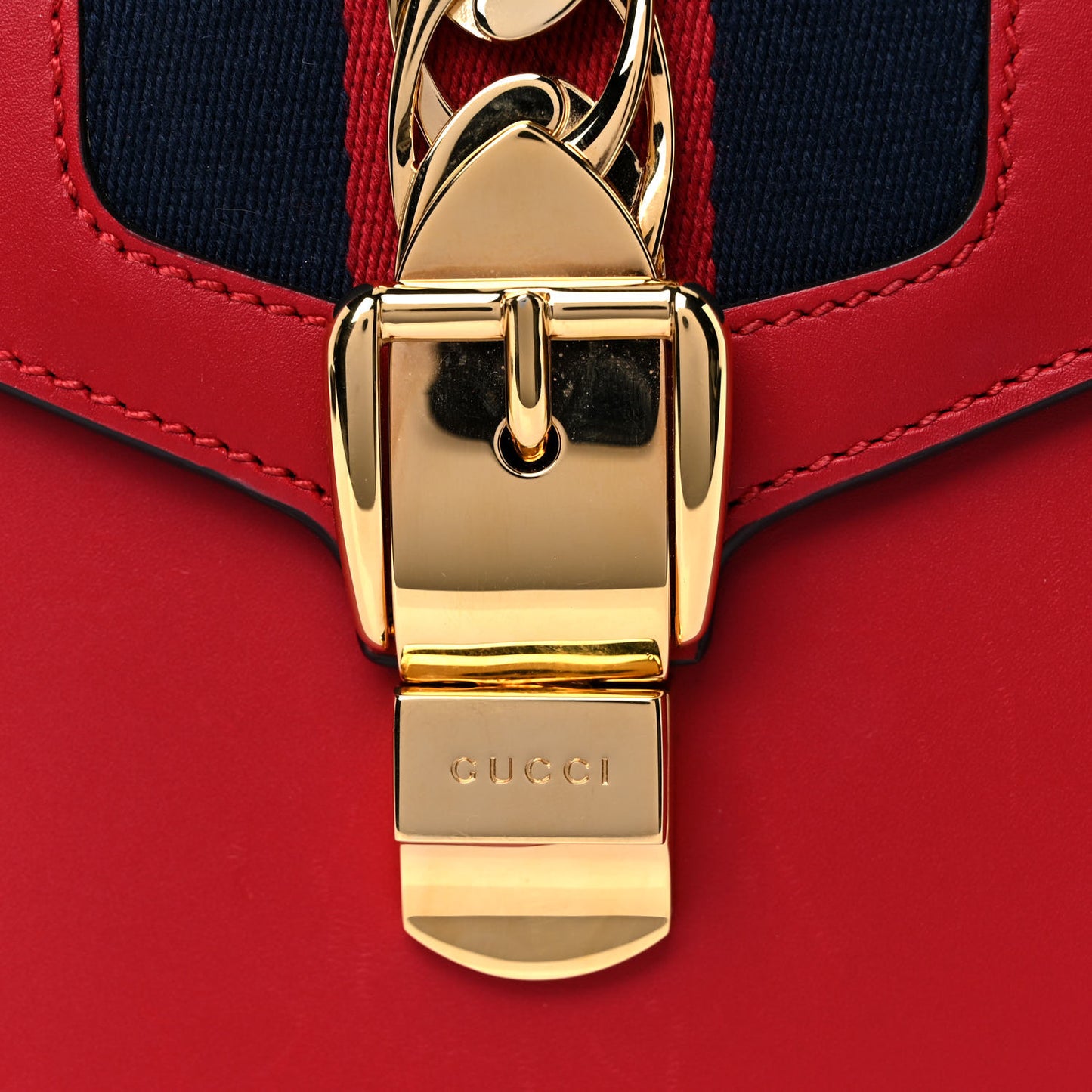 Calfskin Mini Sylvie Top Handle Bag Hibiscus Red