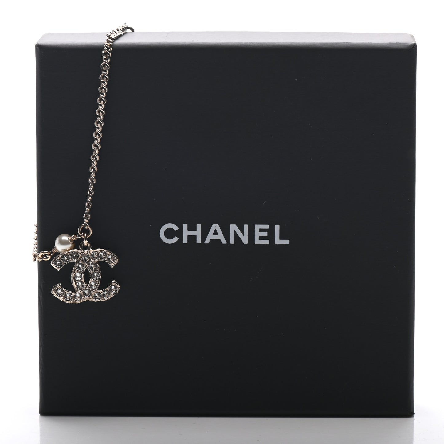 Pearl Crystal CC Bracelet Light Gold