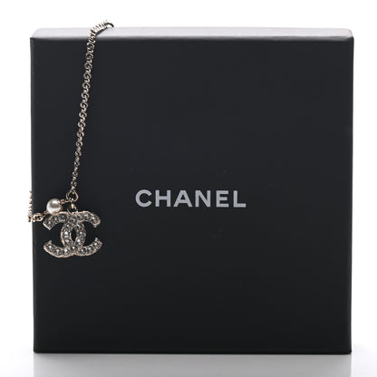 Chanel Pearl Crystal CC Bracelet Light Gold 5 of 5