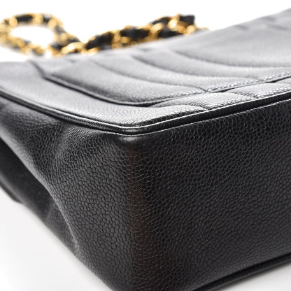 Chanel Caviar Vertical Quilted Jumbo Flap Black 15 of 15