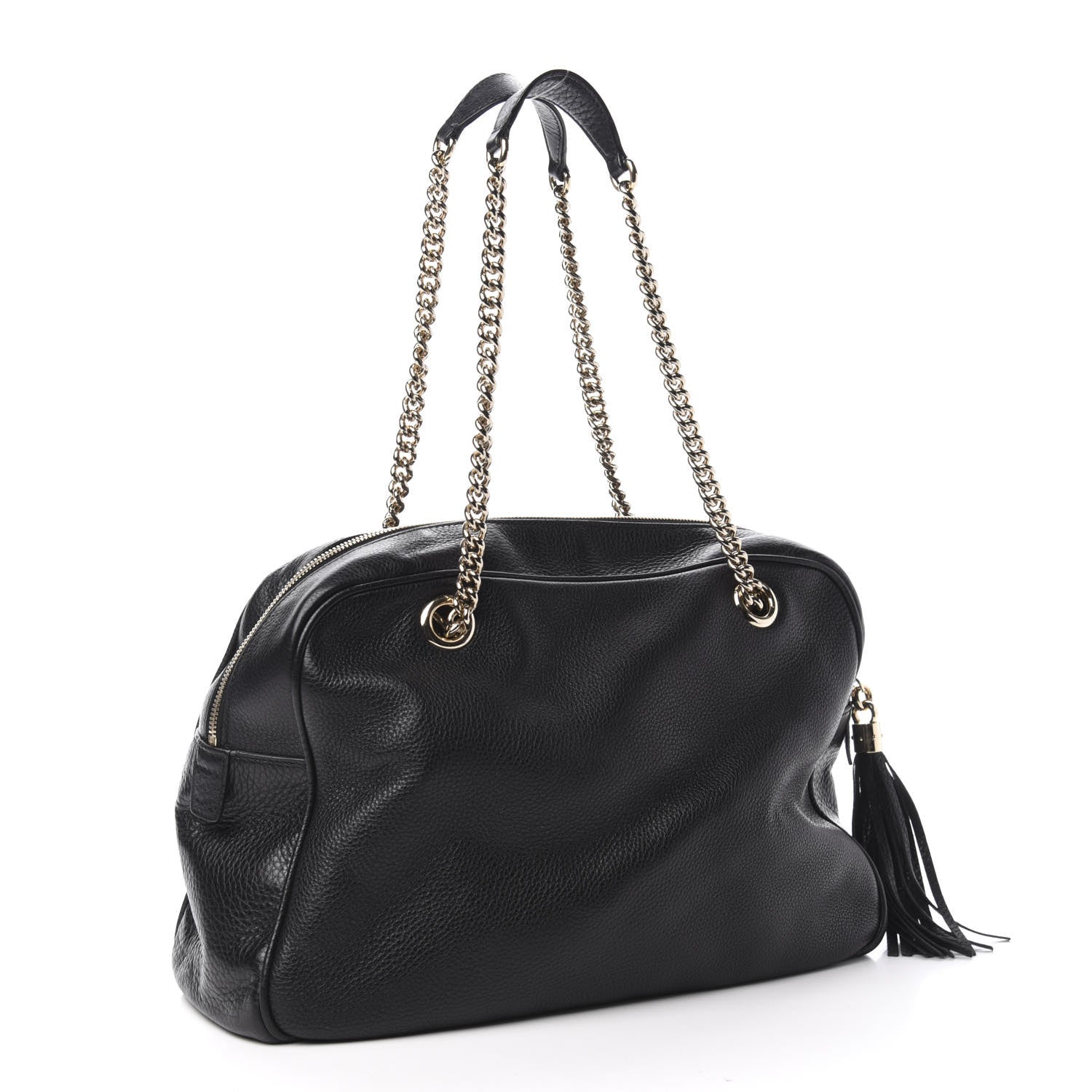 Gucci Pebbled Calfskin Medium Soho Bowler Black 3 of 10