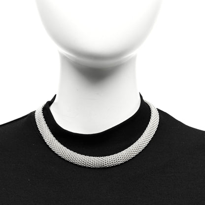 Tiffany Sterling Silver Somerset Mesh Necklace 2 of 5