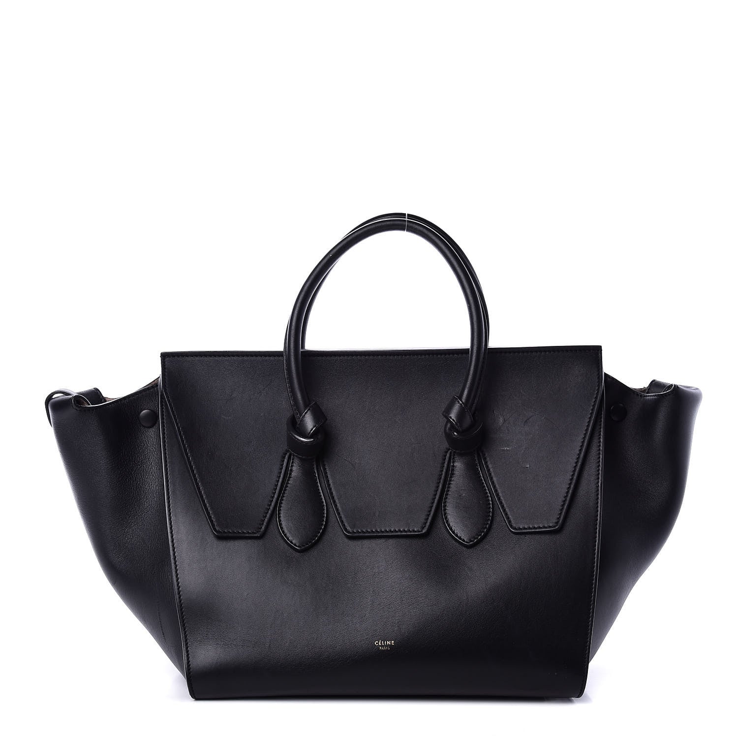 Celine Smooth Calfskin Small Tie Knot Tote Black 1 of 10