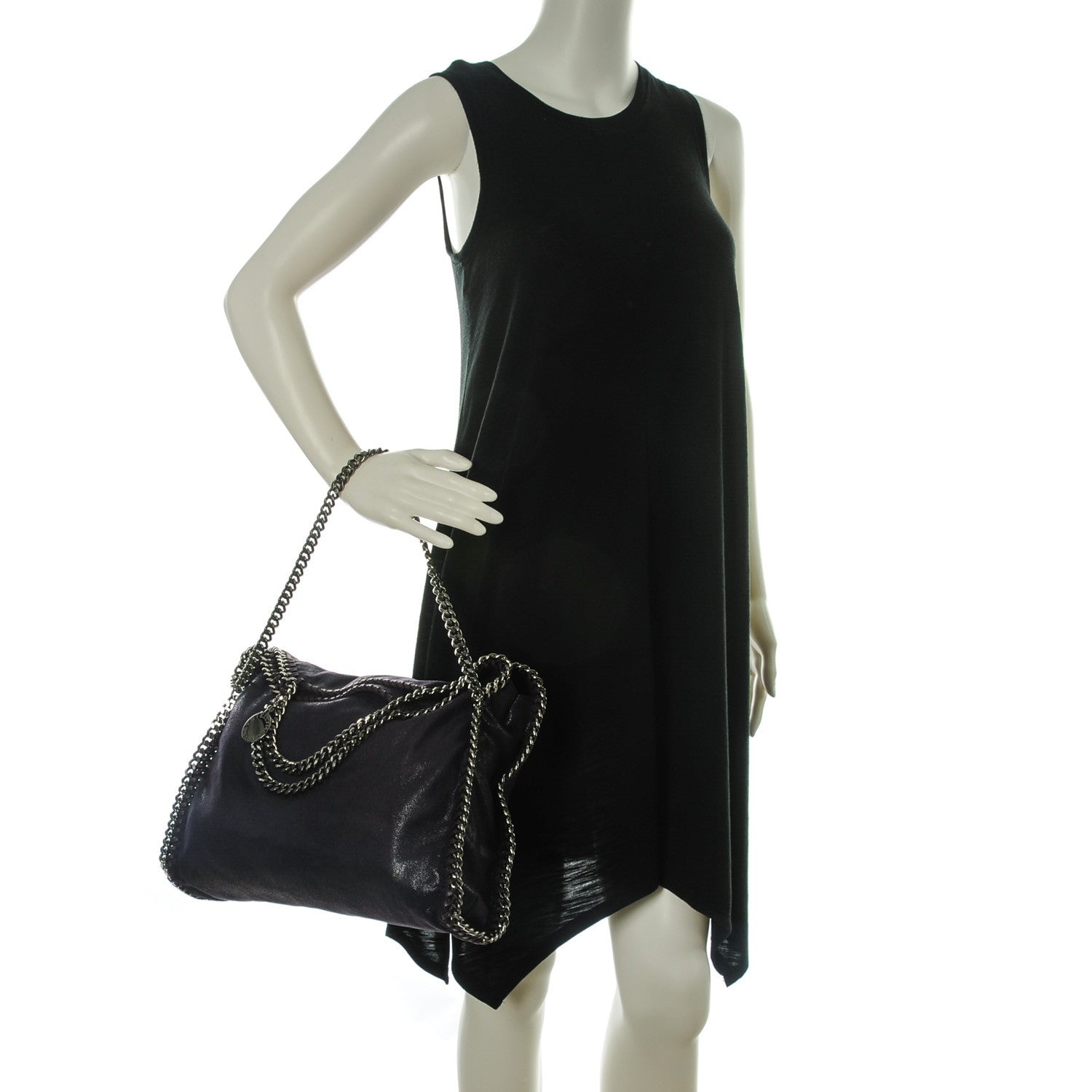 Stella McCartney Shaggy Deer Falabella Fold Over Tote Purple 2 of 9