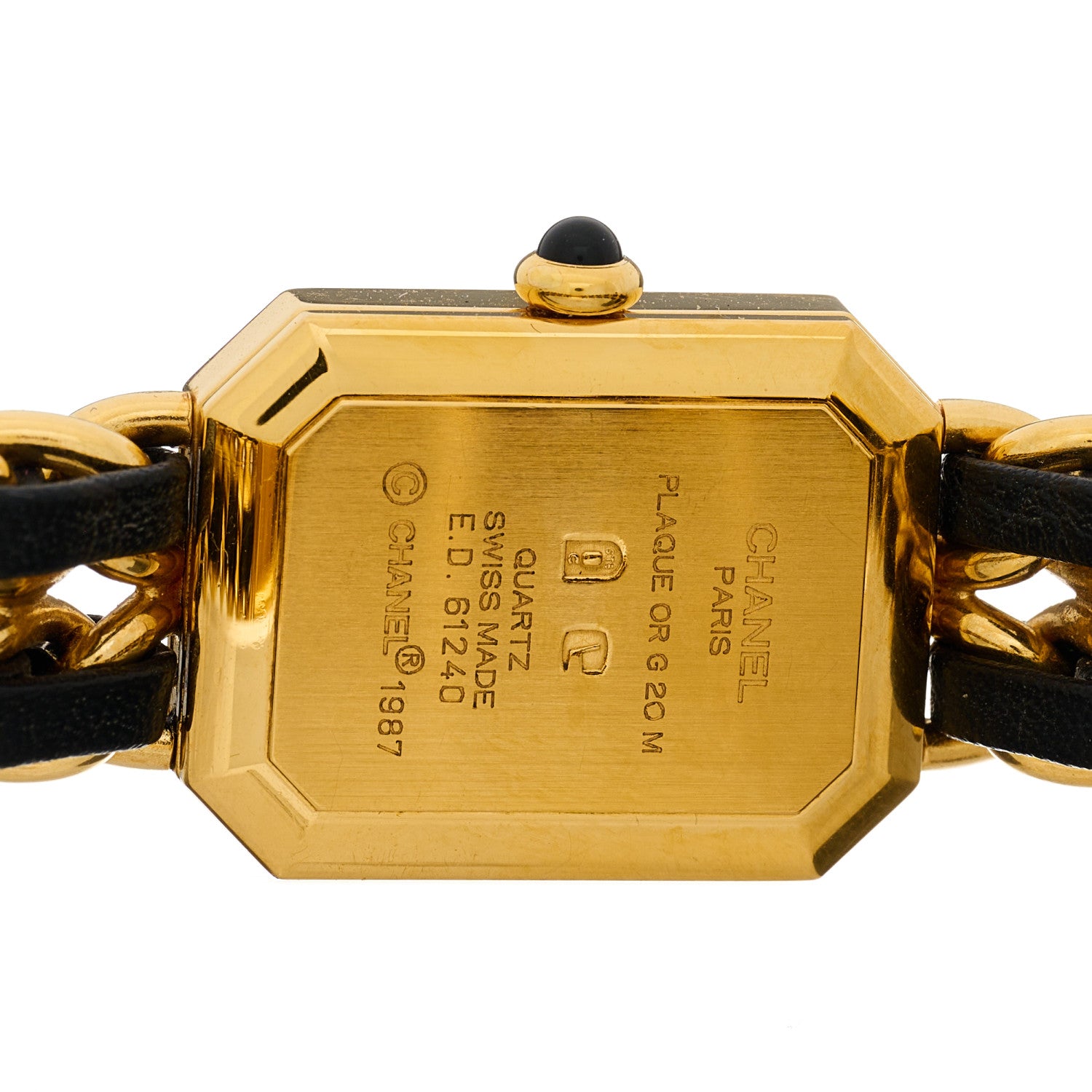 Chanel Stainless Steel Lambskin 20mm Chain Premiere Quartz Watch Gold M 4 of 4