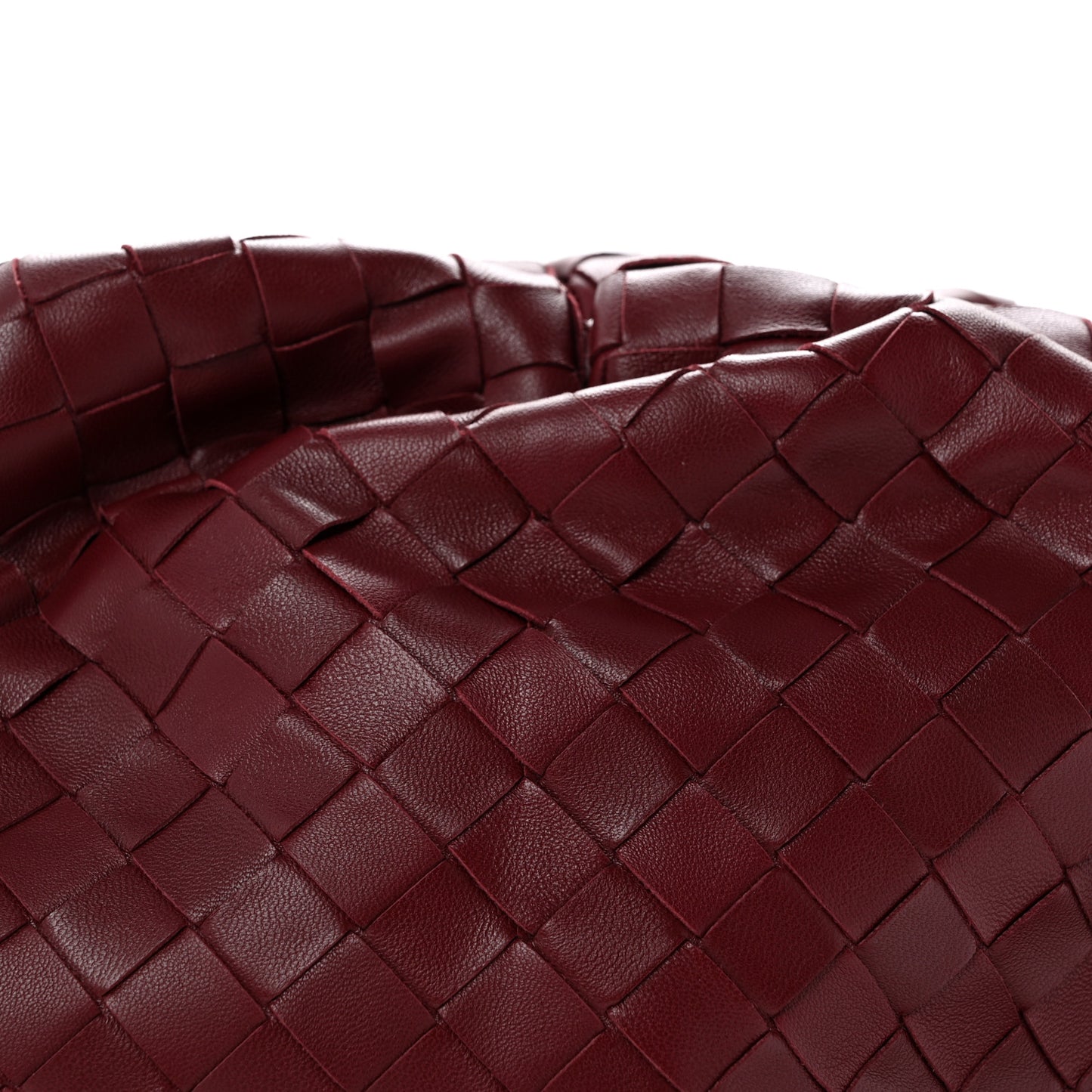 Nappa Maxi Intrecciato The Pouch Oversized Clutch Bordeaux