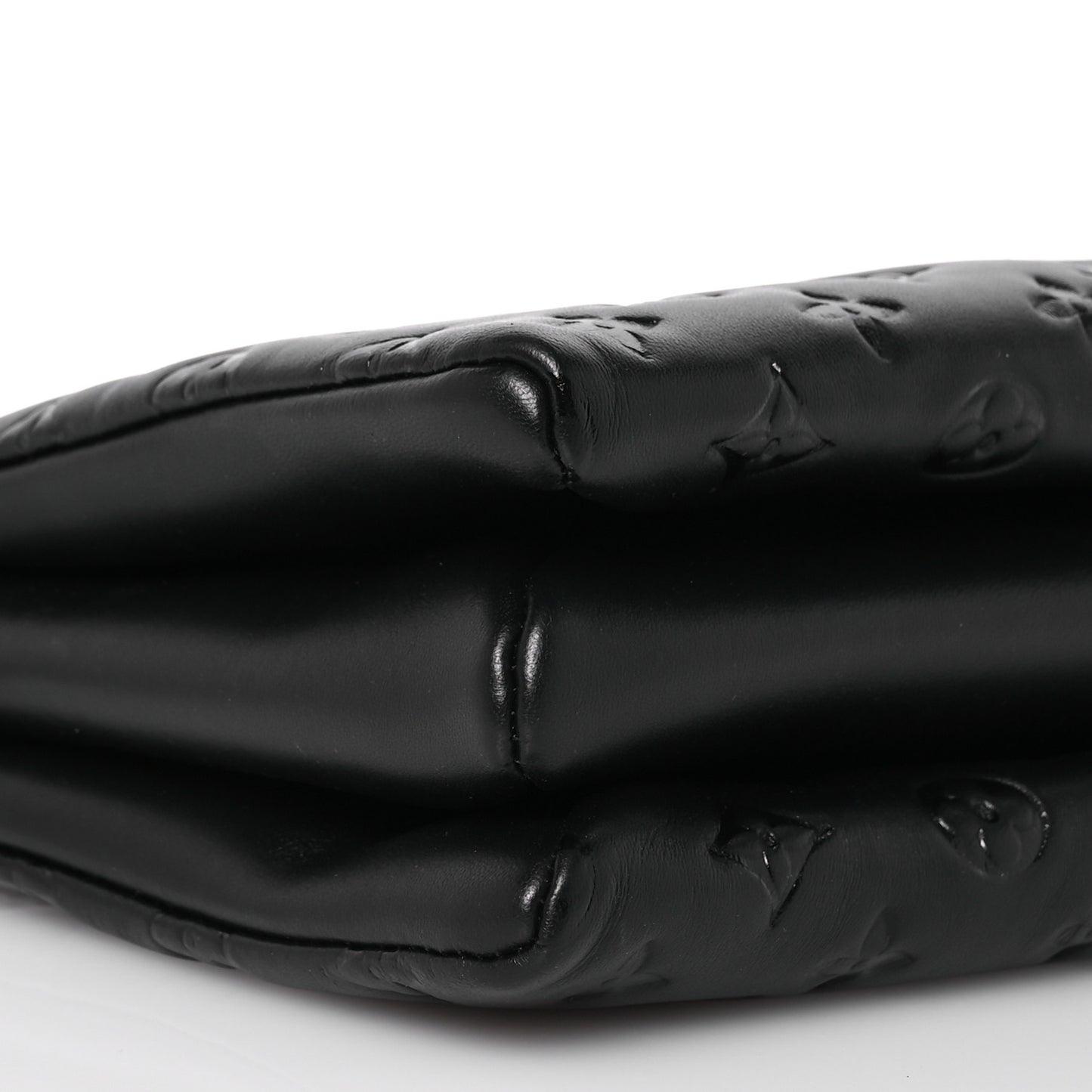 Lambskin Embossed Monogram Coussin PM Black