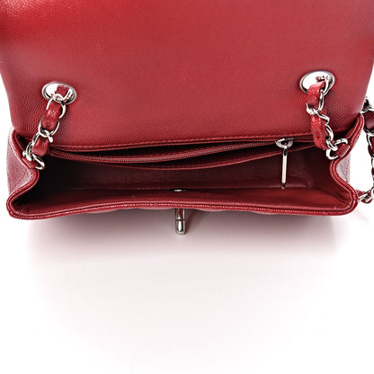Chanel Caviar Quilted Mini Rectangular Flap Dark Red 5 of 9
