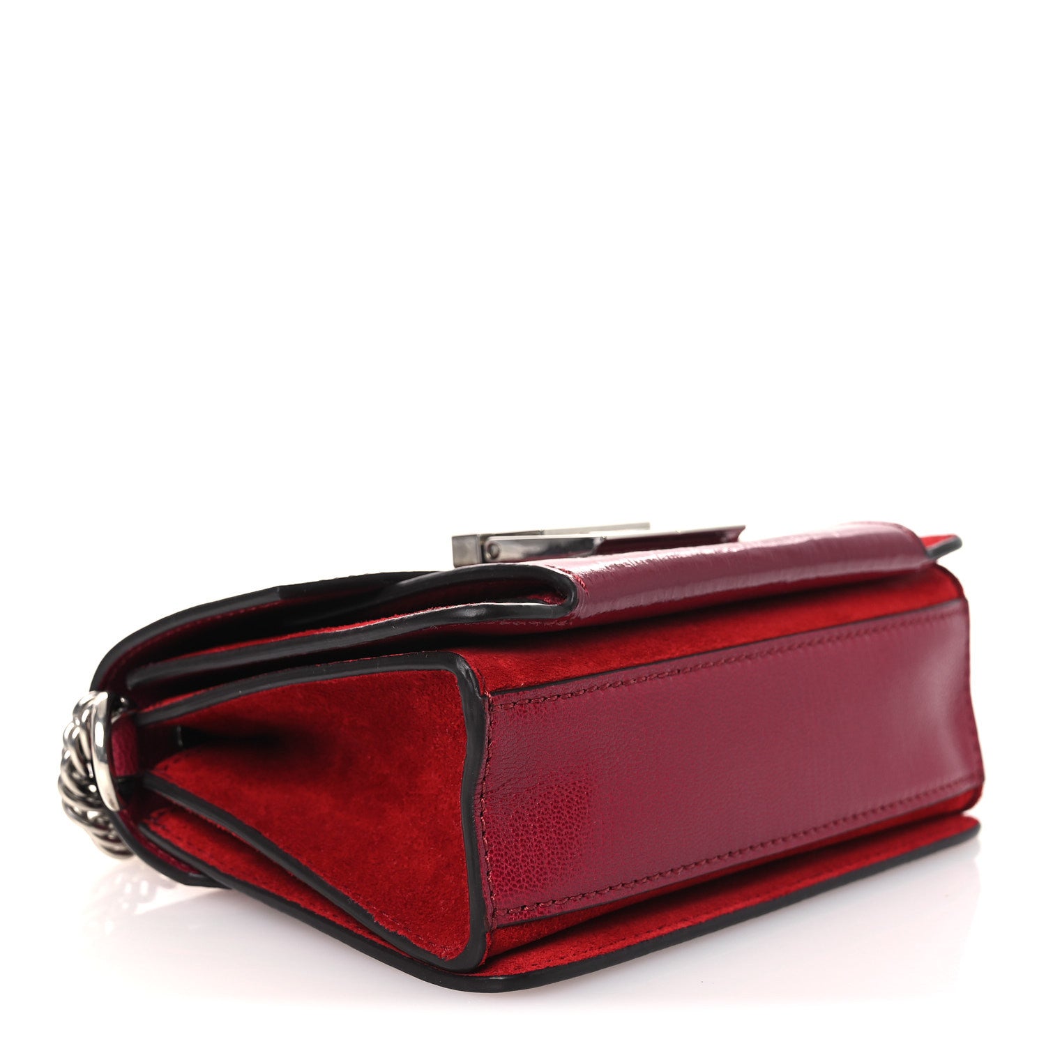 Givenchy Goatskin Mini GV3 Shoulder Bag Cherry Red 4 of 11