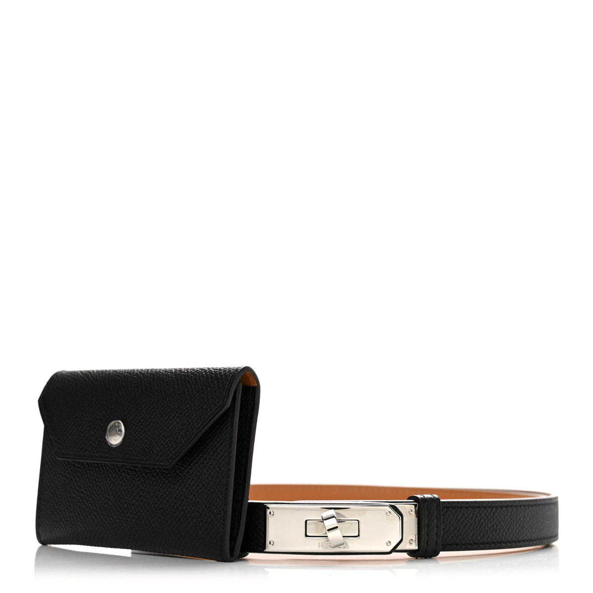 Epsom Kelly Pocket Belt Black