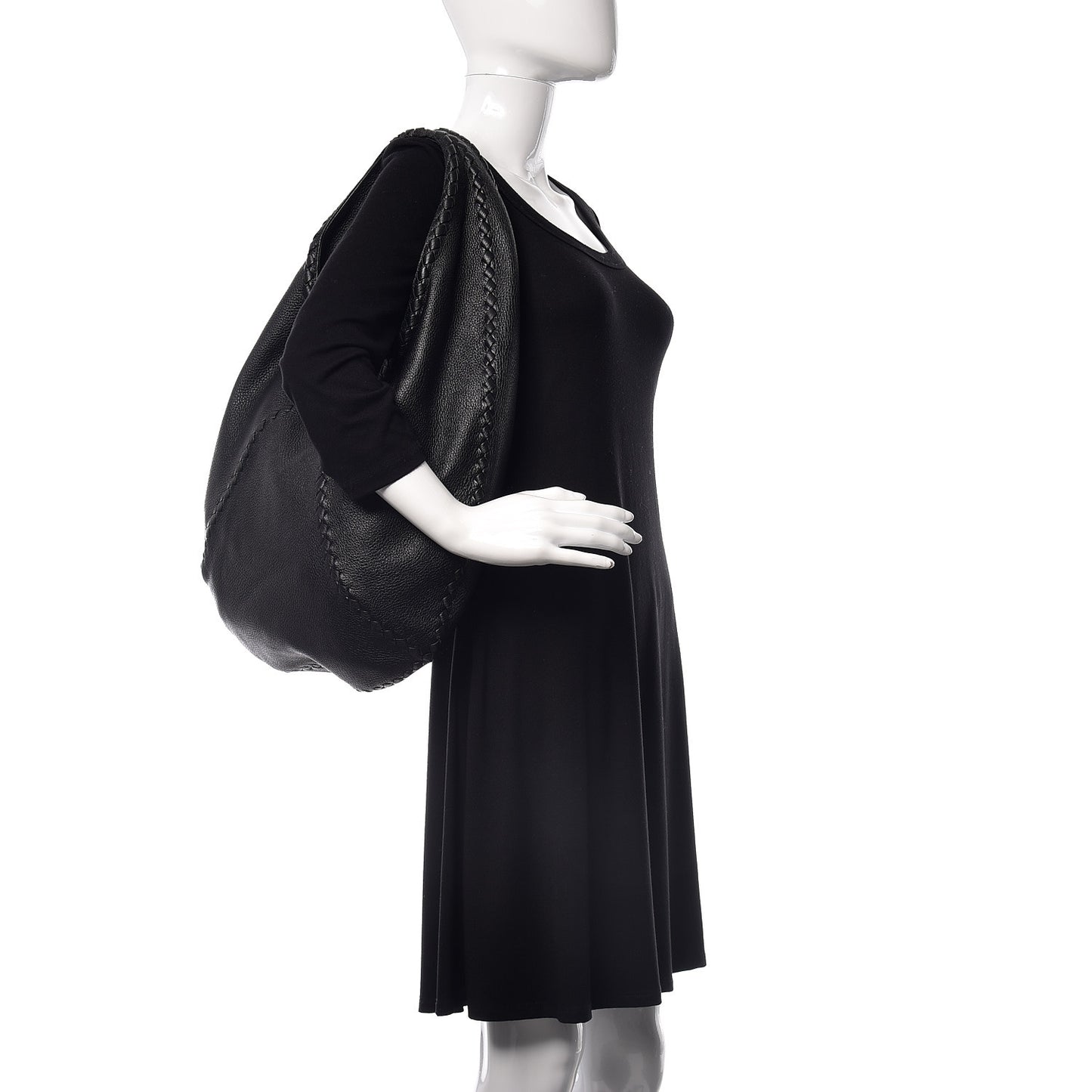 Cervo Deerskin Large Hobo Black