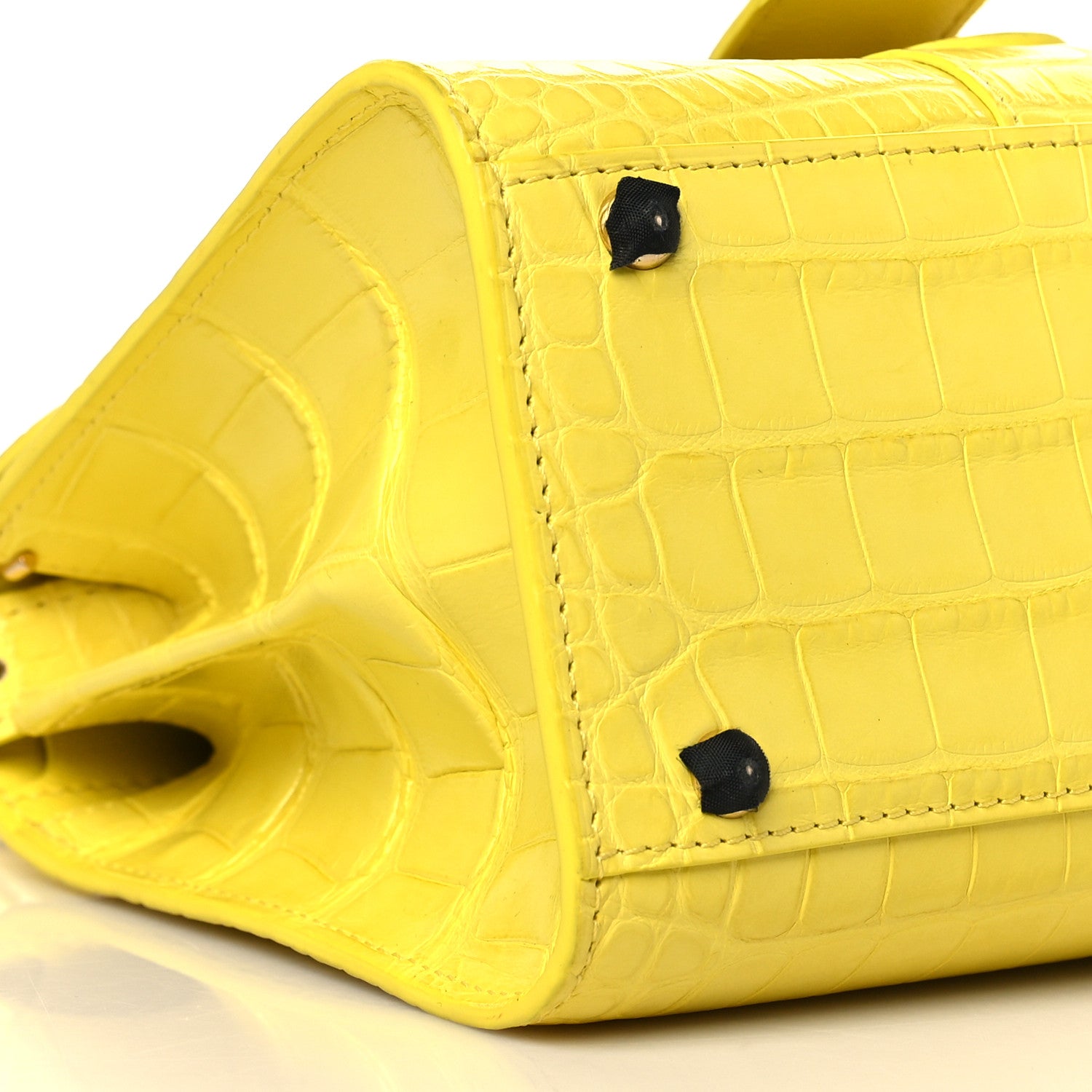 Delvaux Alligator Mini Brillant Satchel Citron 8 of 9