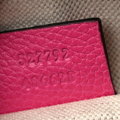 Gucci Grained Calfskin Small Logo Belt Bag Box Pink Green 7 of 9