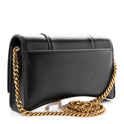 Balenciaga Shiny Box Calfskin Hourglass Chain Bag Black 3 of 12