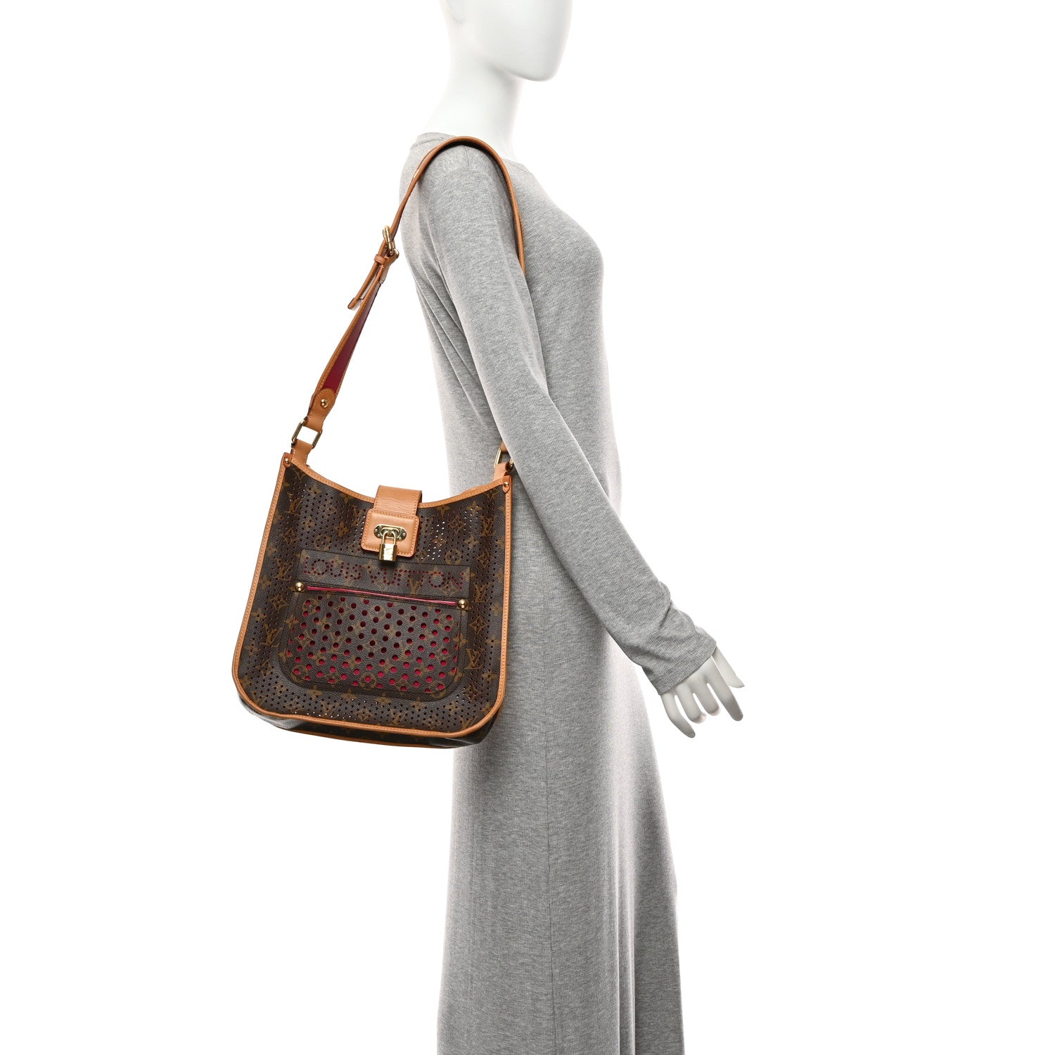 Louis Vuitton Monogram Perforated Musette Fuchsia 2 of 10