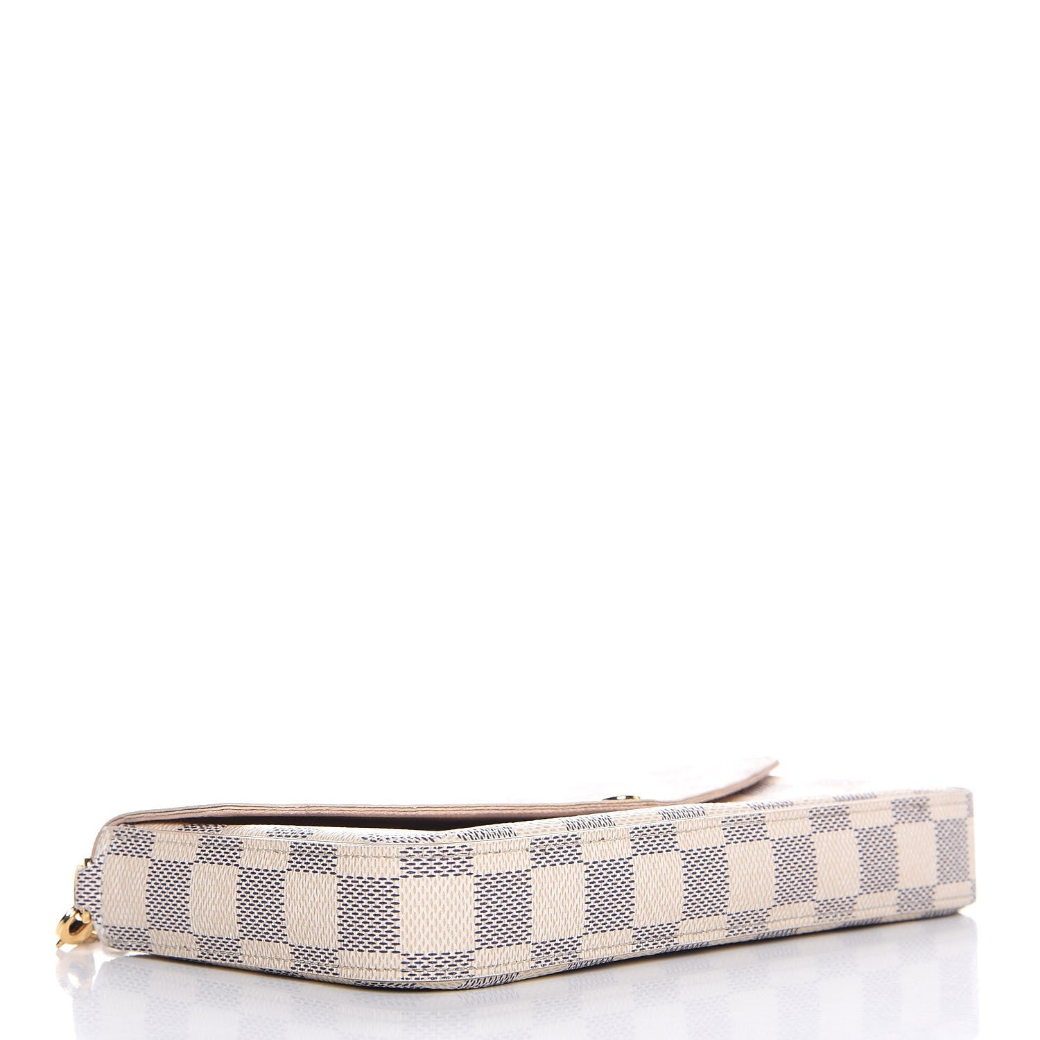 Louis Vuitton Damier Azur Pochette Felicie Chain Wallet Rose Ballerine 4 of 11