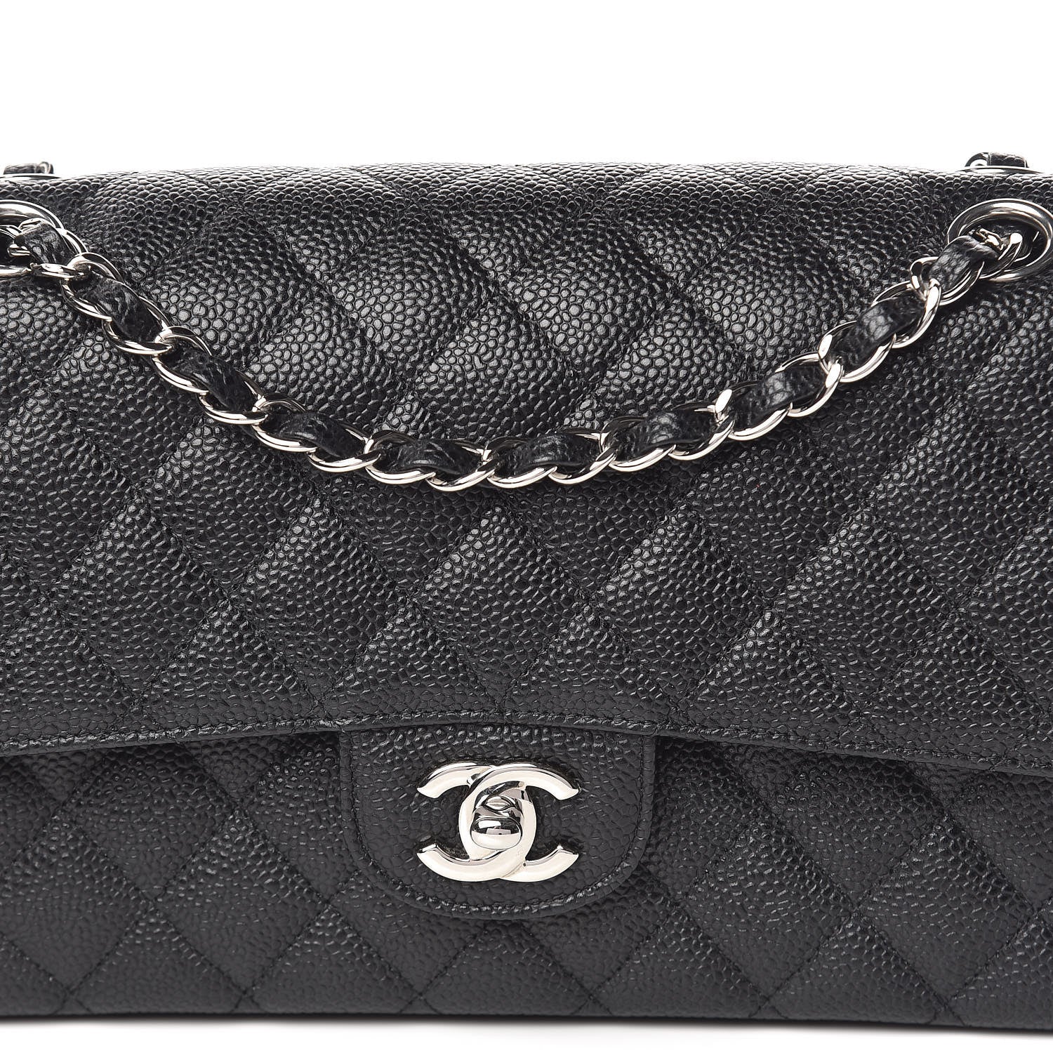 Chanel Caviar Quilted Medium Double Flap Black 10 of 11