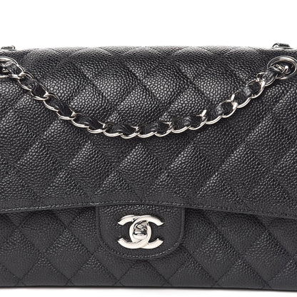 Chanel Caviar Quilted Medium Double Flap Black 10 of 11