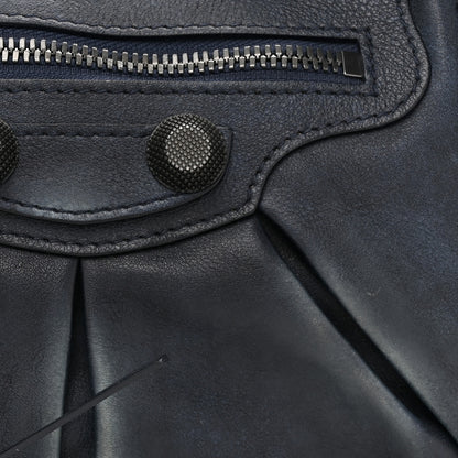 Balenciaga Used Calfskin Small Le Cagole Shoulder Bag Navy 8 of 14