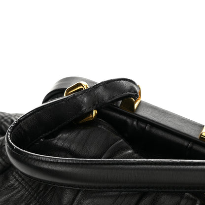 Prada Nappa Dressy Gaufre Framed Tote Black 11 of 13
