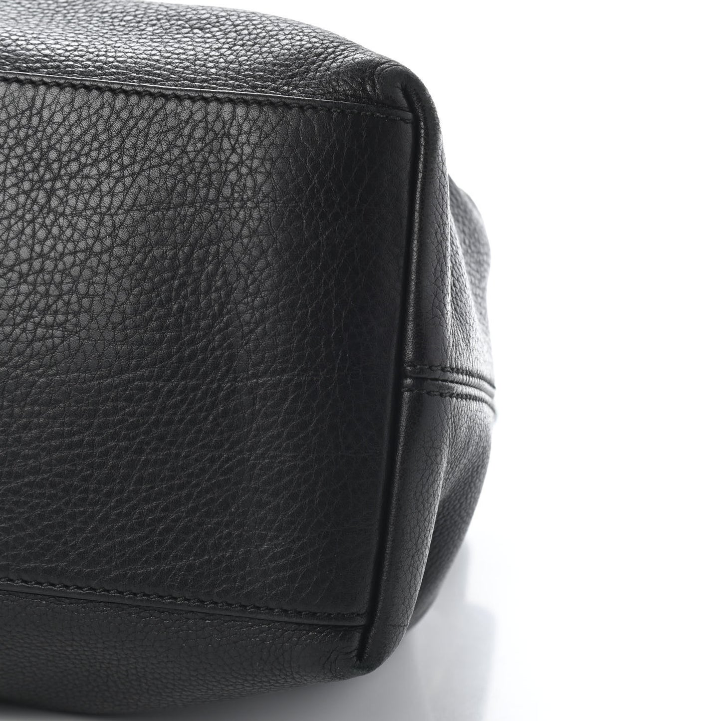 Pebbled Calfskin Medium Soho Chain Shoulder Bag Black