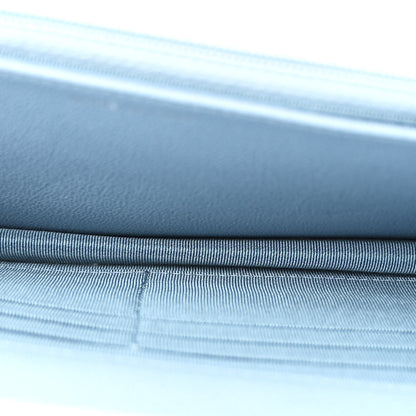 Chanel Grained Calfskin Quilted CC Box Wallet On Chain WOC Blue 5 of 14