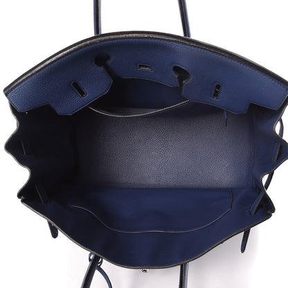 Hermes Taurillon Clemence Birkin 35 Bleu Brighton 5 of 16