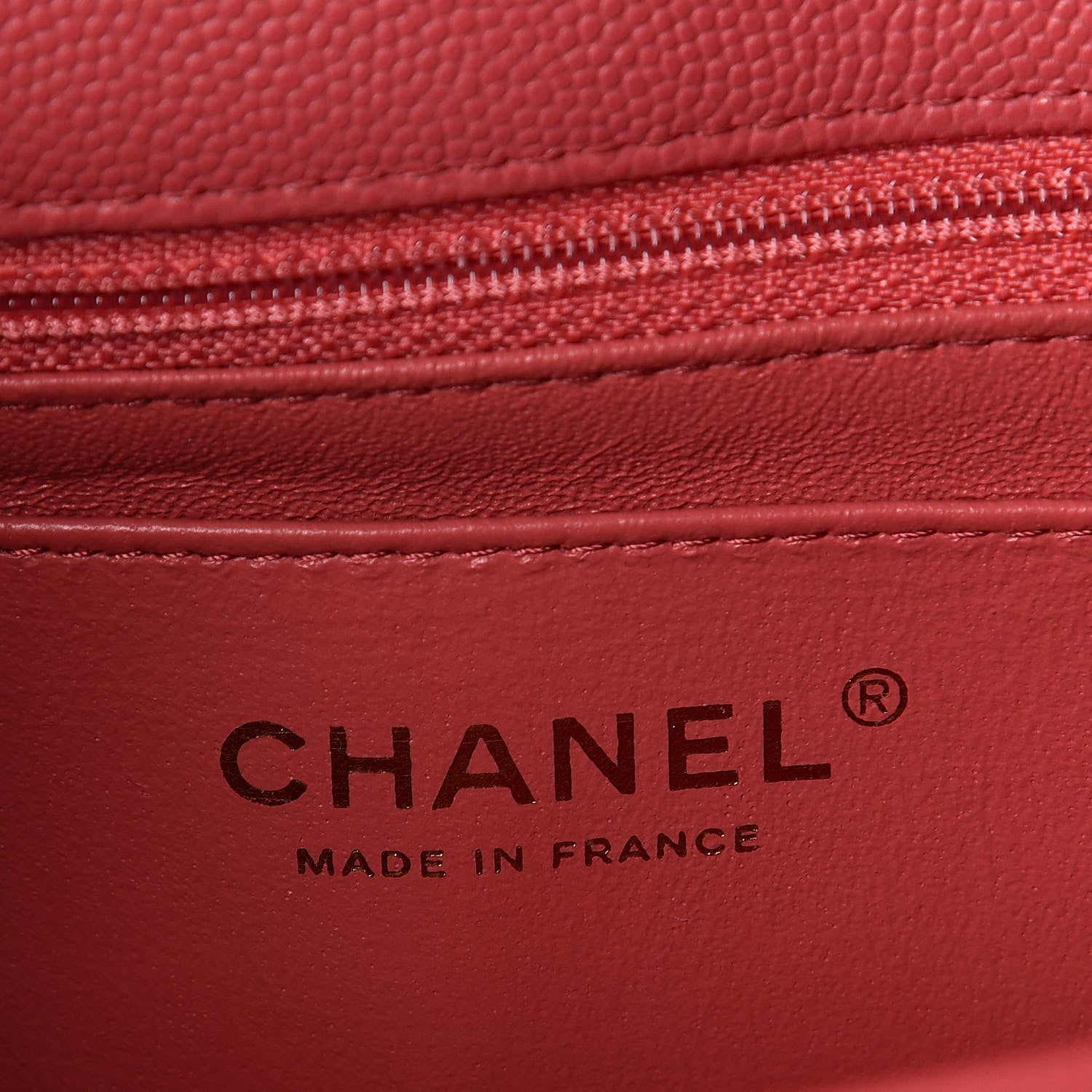 Chanel Caviar Quilted Mini Rectangular Flap Dark Pink 6 of 10